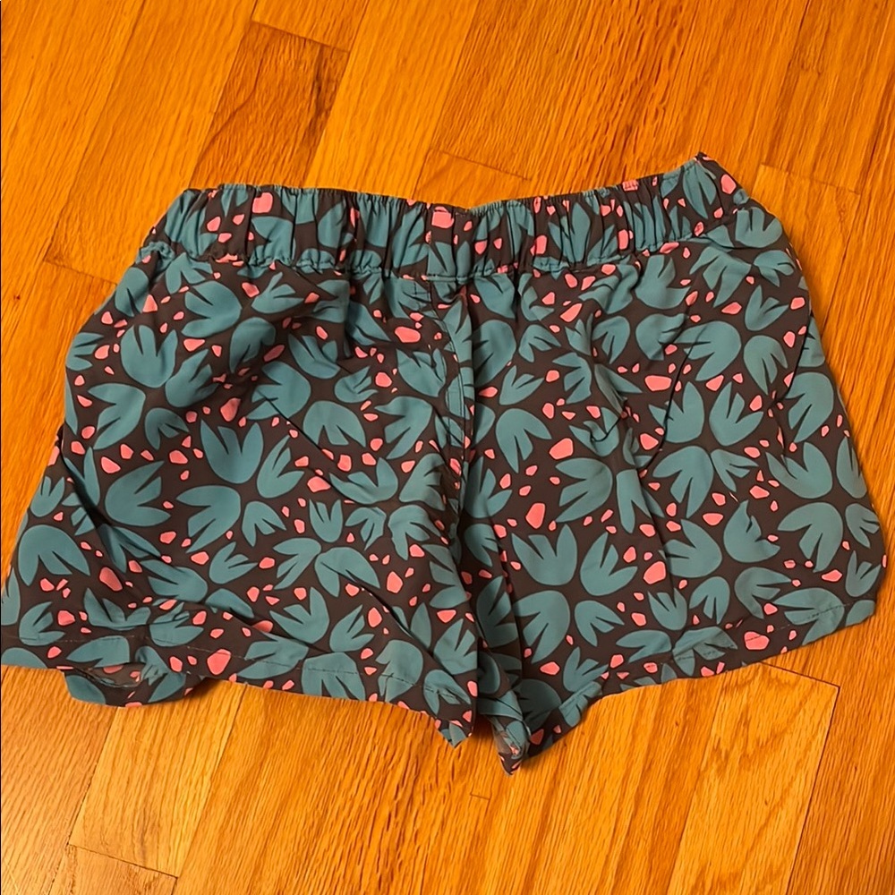 Patagonia Women's Teal and Pink Athletic Shorts